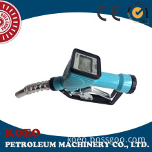 Blue/Red Manual Digital Fuel Filling Nozzle with Flowmeter for Gasoline